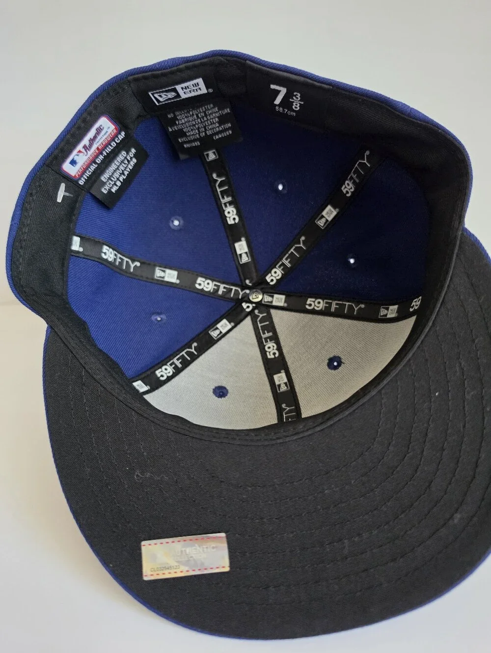 New Era 59Fifty Los Angeles Dodgers MLB Authentic Royal/Back Sz 7 3/8